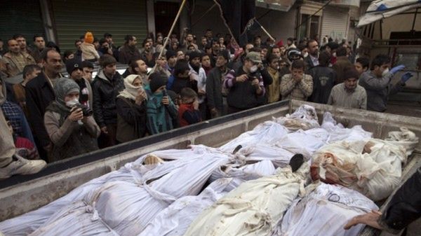 Ciała 65 cywili wyłowione pod koniec stycznia z rzeki Quweiq w Syrii