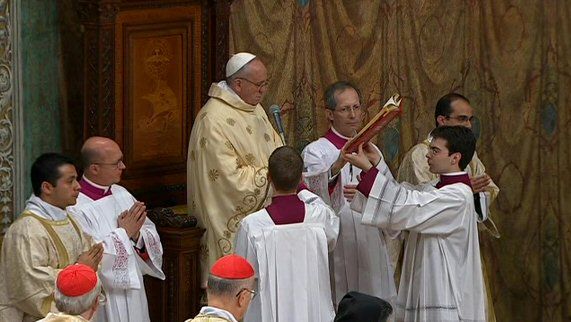 Franciszek podczas mszy