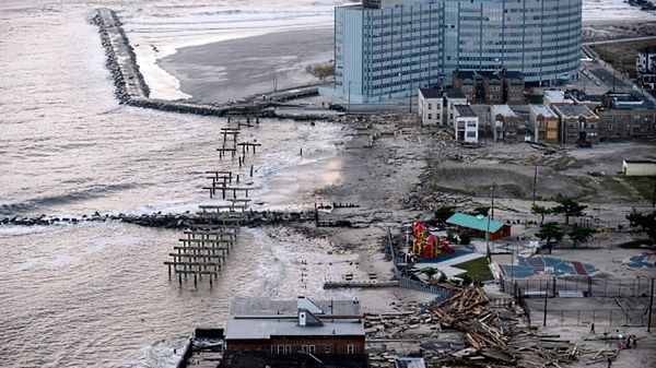 Atlantic City po przejściu Huraganu Sandy