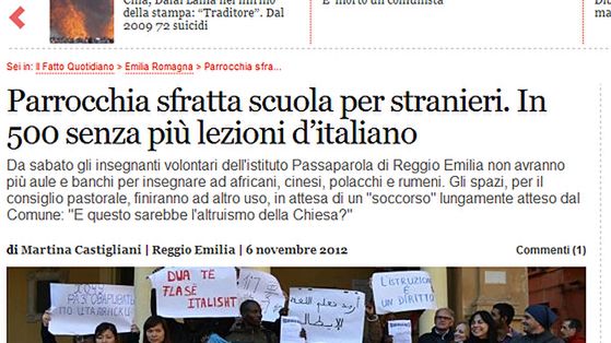 Imigranci stracili darmową szkołę języka włoskiego