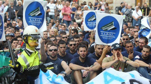 Protest w Barcelonie