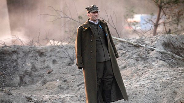 Michał Żebrowski na planie filmu