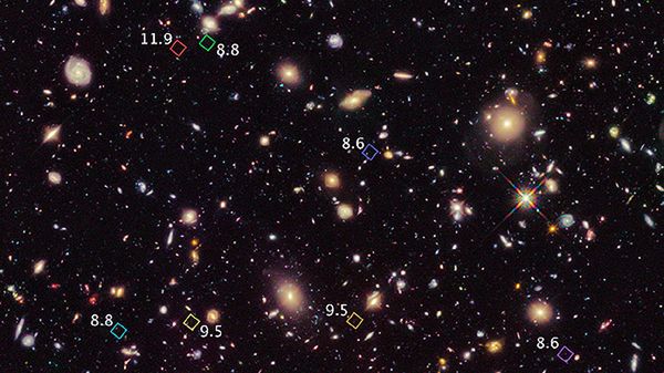 Kandydatki na najstarsze i najodleglejsze galaktyki we Wszechświecie