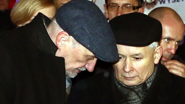 Prezes PiS Jarosław Kaczyński i poseł PiS Antoni Macierewicz