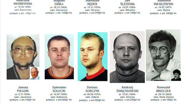 Toplista poszukiwanych na stronie Komendy Wojewódzkiej Policji w Katowicach