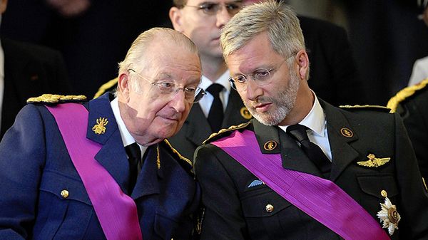 Albert II z następcą tronu Filipem