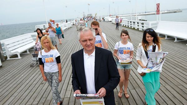 Jarosław Gowin prowadzi kampanię na sopockim molo