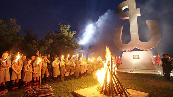 Ogień na Kopcu Powstania Warszawskiego
