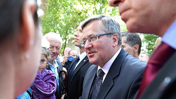 Bronisław Komorowski podczas wizyty na Ukrainie