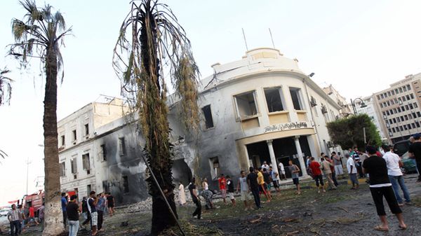 Miejsce zamachu w Bengazi