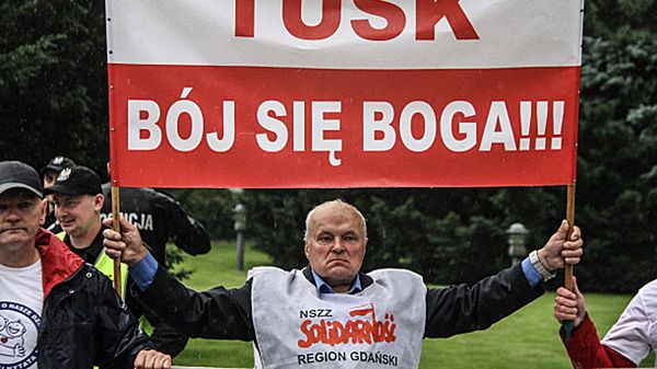 Manifestacja związkowców