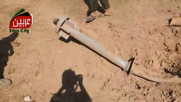 Część rakiety, która miała przenosić ładunek z gazem bojowym. Kadr z materiału umieszczonego w serwisie YouTube