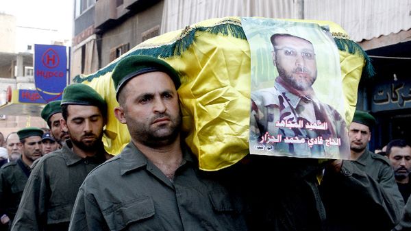 Pogrzeb bojowników Hezbollahu, którzy zginęli w Syrii