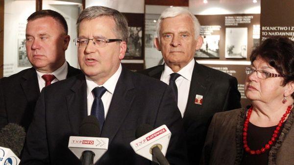 Bronisław Komorowski podczas wizyty w Bytomiu