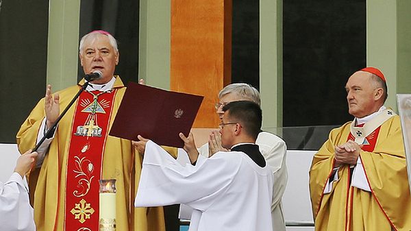 Prefekt Kongregacji Nauki Wiary Gerhard Ludwig Muller i metropolita warszawski kardynał Kazimierz Nycz