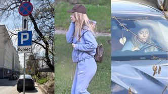 Doda zaparkowała na zakazie i wyruszyła na wiosenny spacer z plecakiem Louis Vuitton (ZDJĘCIA)