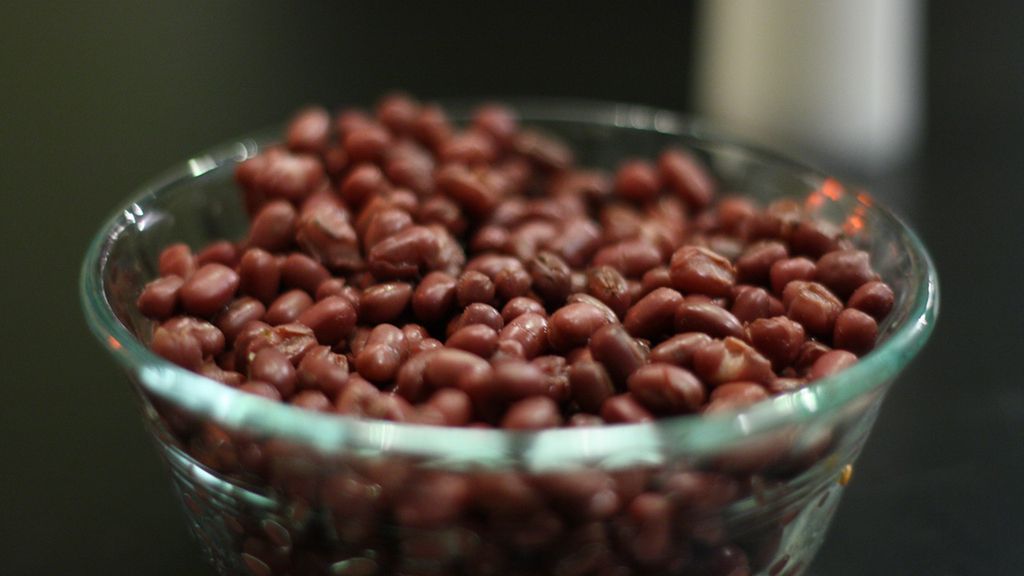 Fasola azuki w puszce z dodatkiem cukru