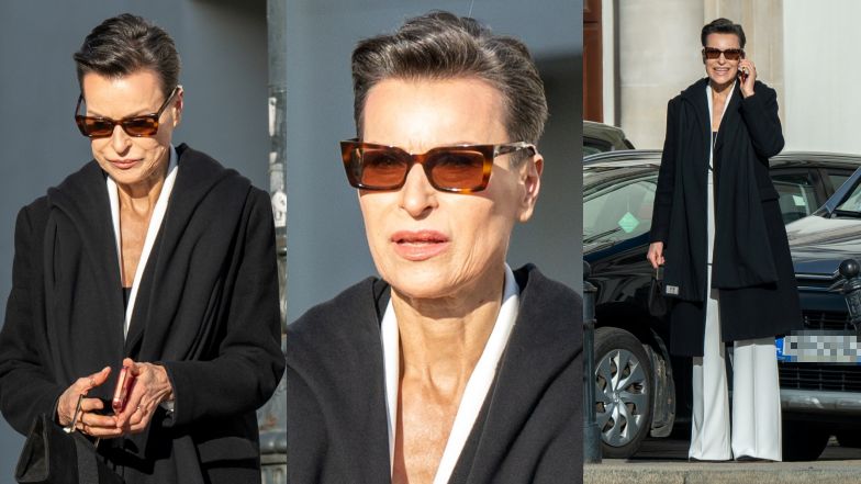 Danuta Stenka sfotografowana na mieście