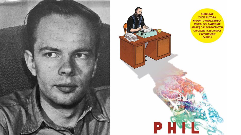 Philip K. Dick i okładka komiksu wyd. Scream Comics