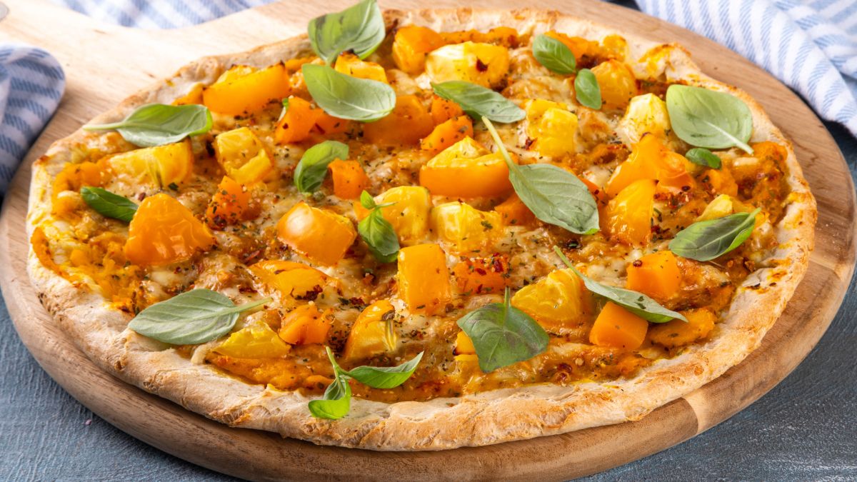 Pizza z dodatkiem dyni