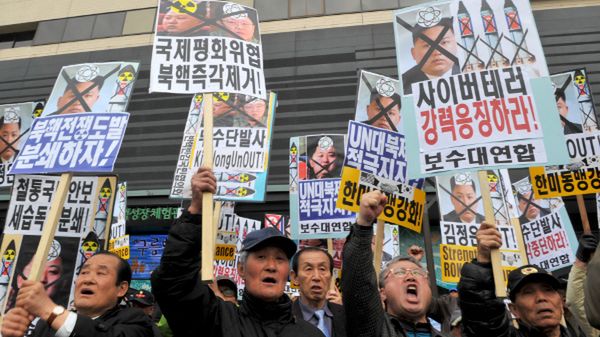 Koreańczycy z Południa protestują przeciw próbom jądrowym i rakietowym Północy