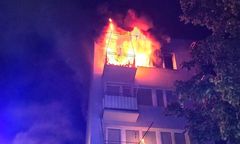 Pożar w Tarnobrzegu. Ewakuacja 17 osób z bloku