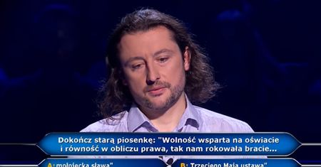 "Milionerzy". Zaśmiał się przy pytaniu za ćwierć miliona. Szok, co zrobił potem