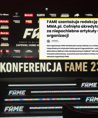 Fame MMA odebrało akredytację polskiej redakcji. Mamy wyjaśnienia