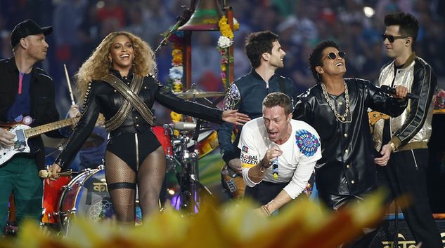 Beyonce i Chris Martin (Coldplay) Fot. PAP/EPA