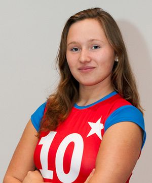 Sylwia Wąsik w barwach TS Wisła Kraków/źródło: siatkowka.tswisla.pl