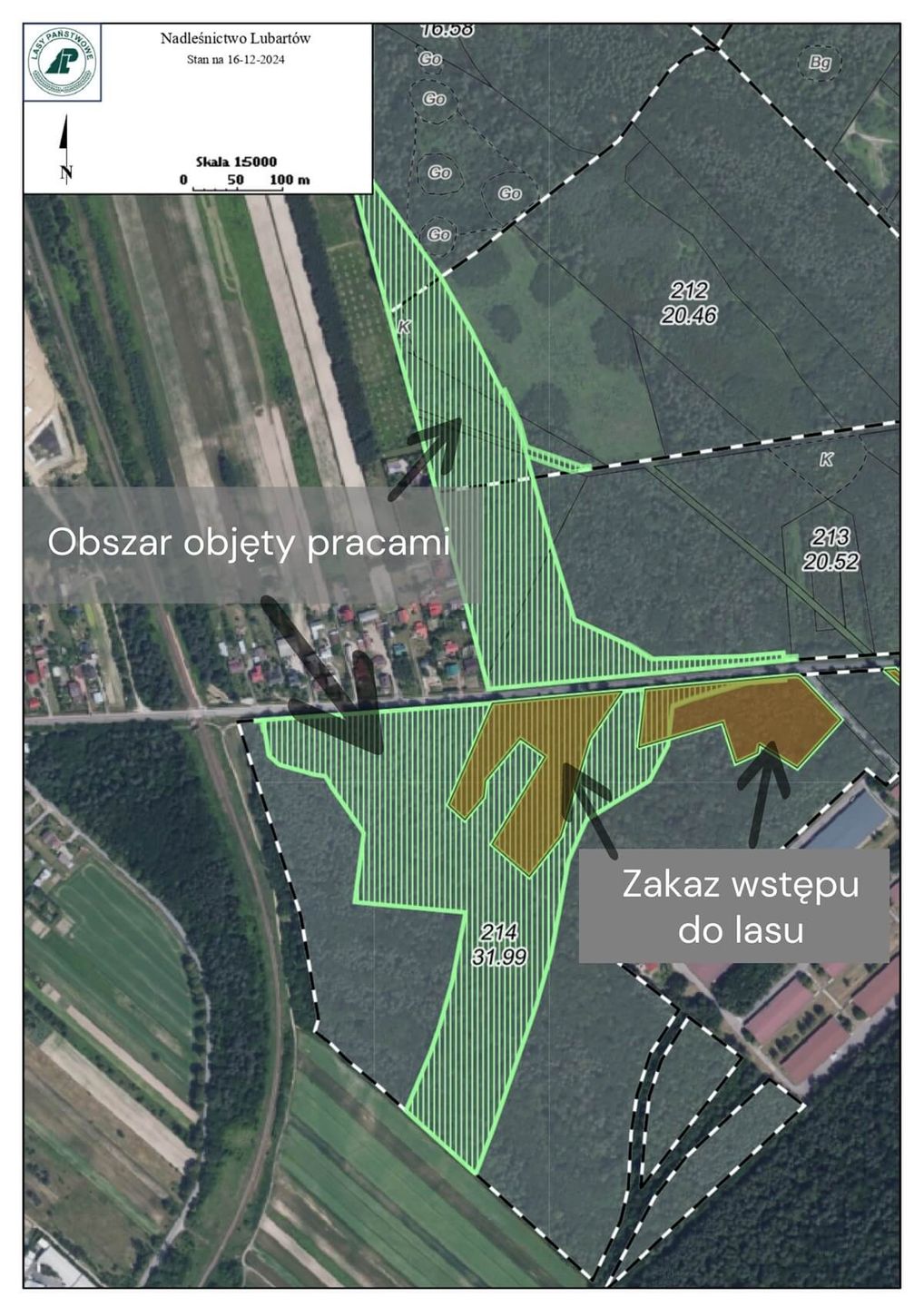 Wycinka drzew pod budowę S19 między Lublinem a Lubartowem - MAPA