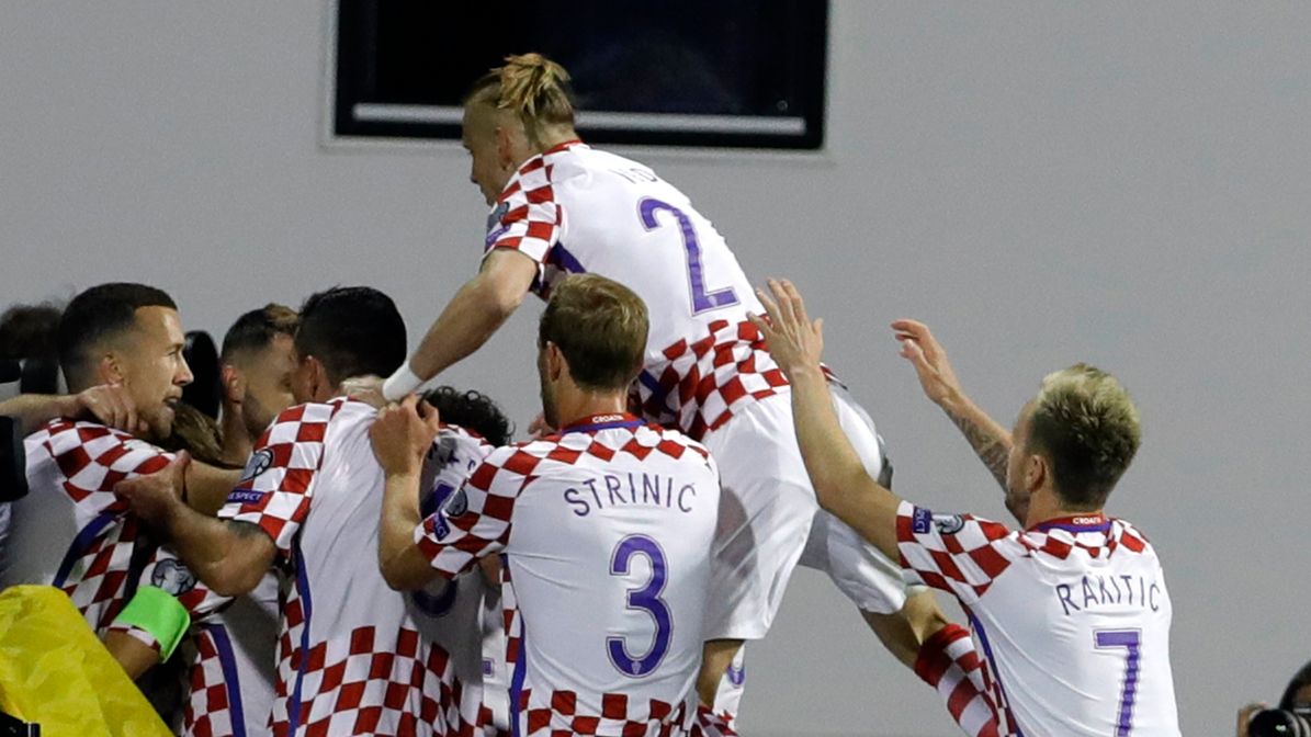 Radość piłkarzy reprezentacji Chorwacji