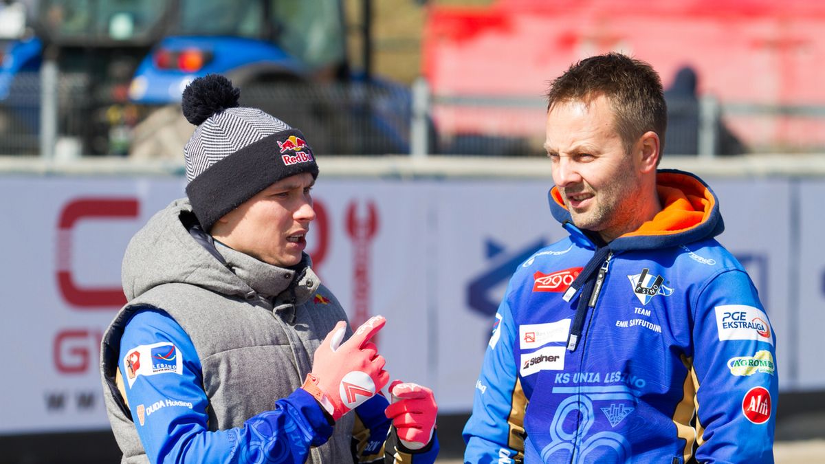 WP SportoweFakty / Tomasz Kordys / Emil Sajfutdinow i jego menedżer Tomasz Suskiewicz.