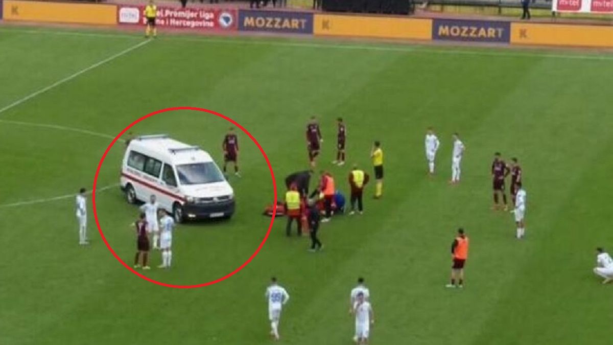 Interwencja lekarzy w meczu w Sarajewie