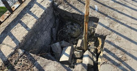 Dziura po kolana w chodniku. Nasza interwencja
