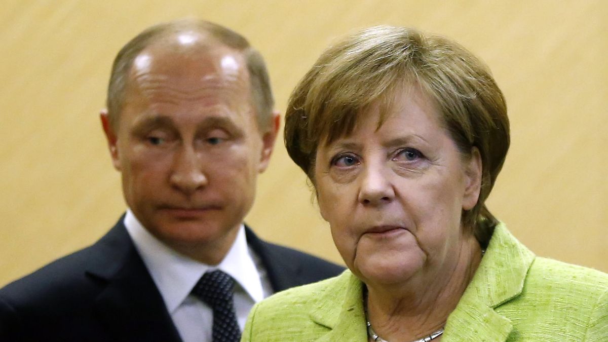 Angela Merkel i Władimir Putin