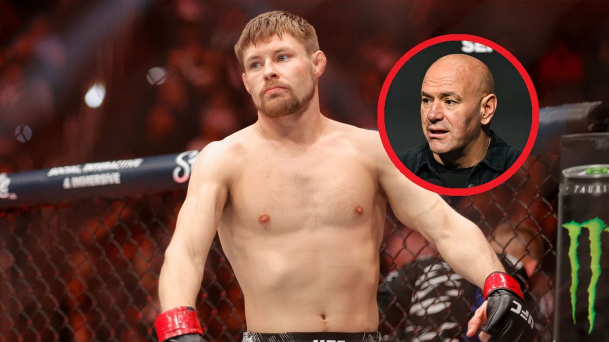 Getty Images / Steve Marcus/David Fitzgerald/Sportsfile / Na głównym: Bryce Mitchell, w kółku: Dana White