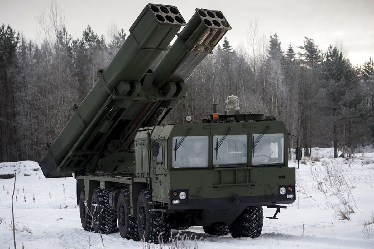 Rakietowy system artyleryjski BM-27 Urgan.