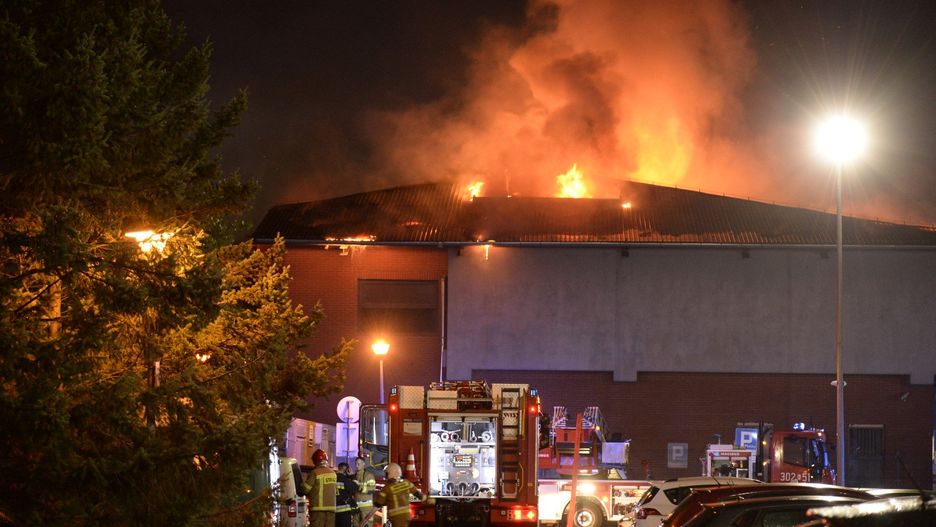 Pożar Galerii Podolany w Poznaniu