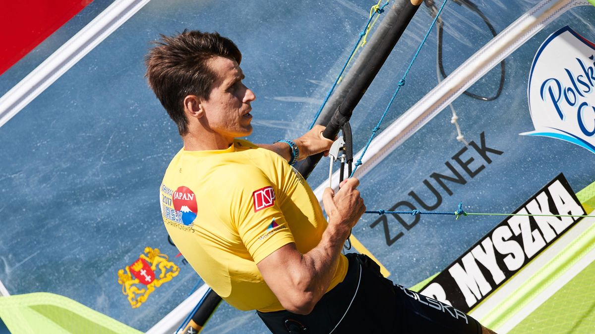 Materiały prasowe / Robert Hajduk / 2017 RS:X Windsurfing World Championships / Na zdjęciu: Piotr Myszka w olimpijskiej klasie RS:X