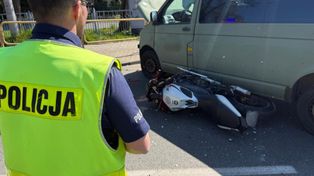 Wypadek w Tarnowskich Górach. Motocyklistę zabrał LPR