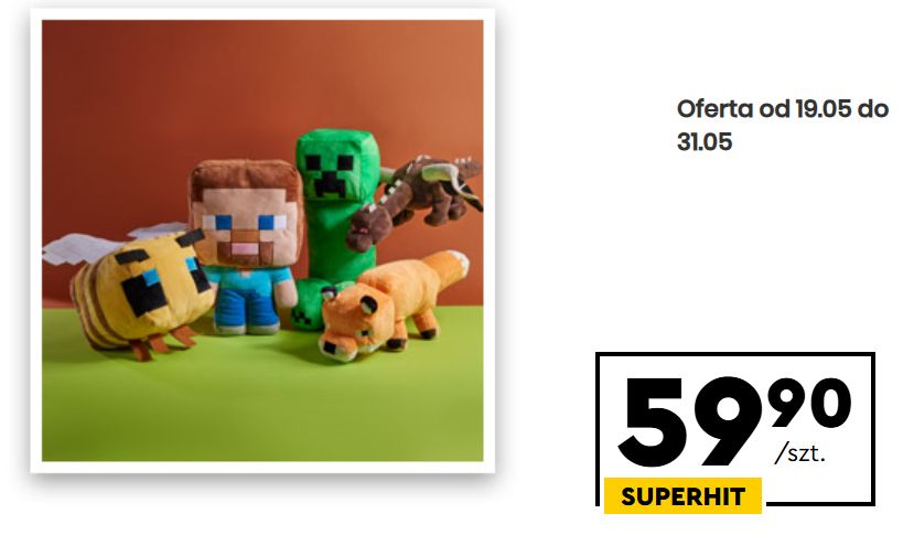 Maskotki Minecraft w Biedronce