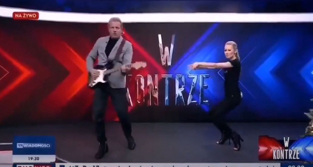 Jarosław Jakimowicz i Magdalena Ogórek w TVP Info (screen)