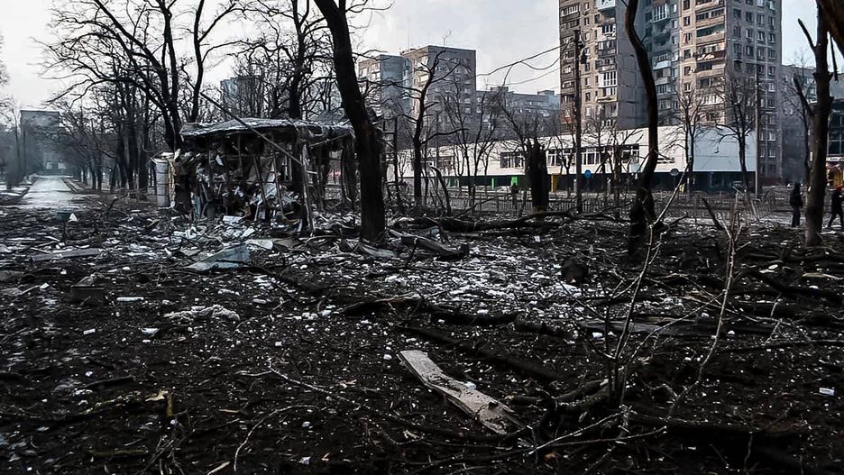 Zniszczony Mariupol