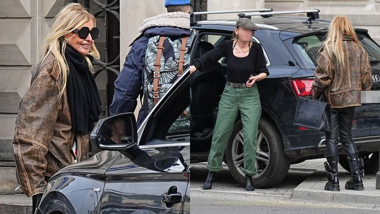 Monika Olejnik blokuje miejsce parkingowe, czekając na koleżankę