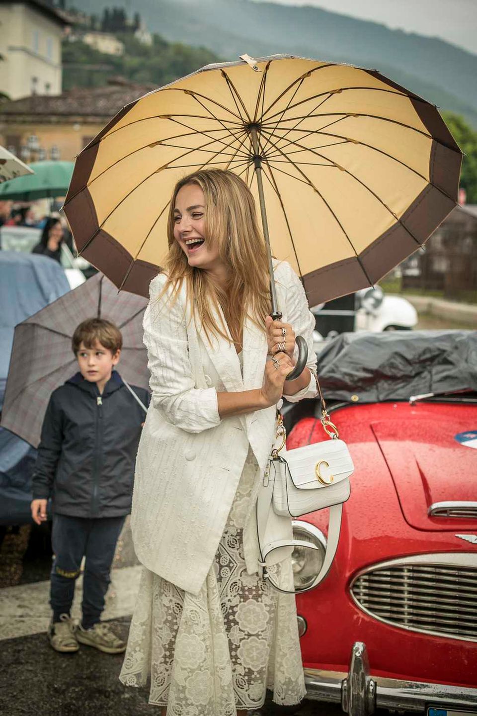 Małgorzata Socha w białej stylizacji w Wenecji