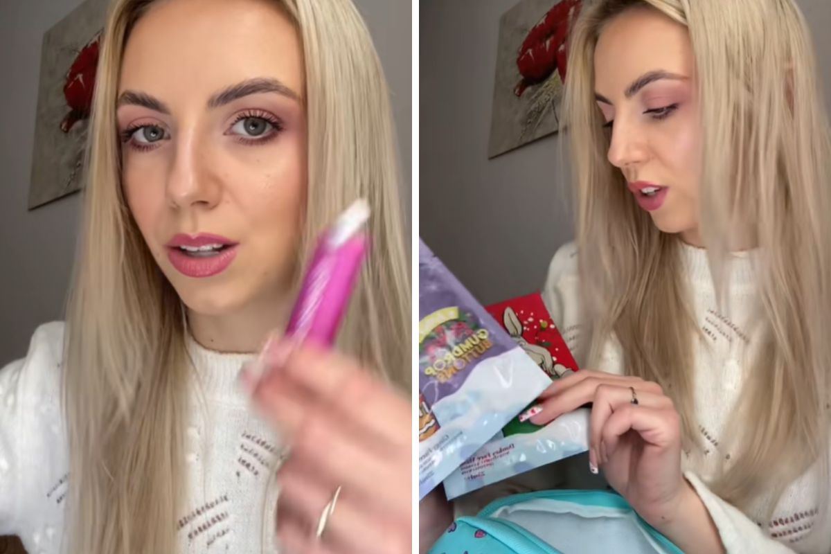 Pokazała kosmetyczkę swojej córki