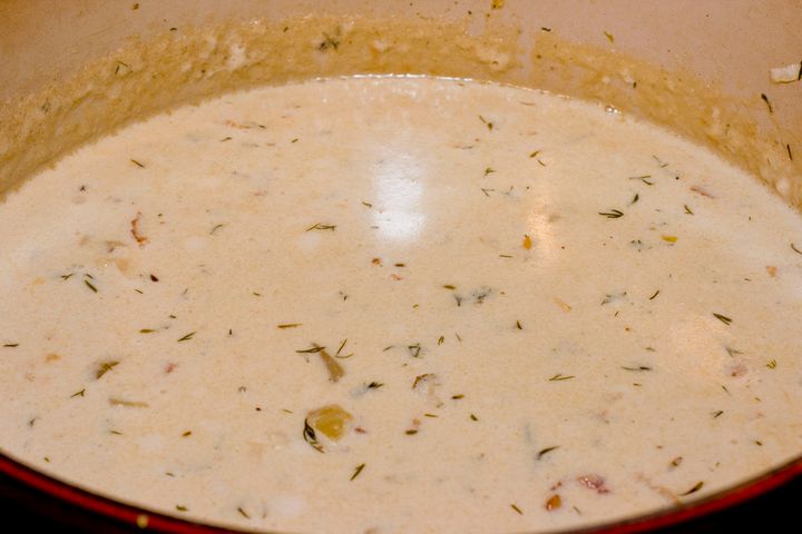 Zagęszczona zupa z mięczaków Nowa Anglia (do kupienia gotowa do spożycia)