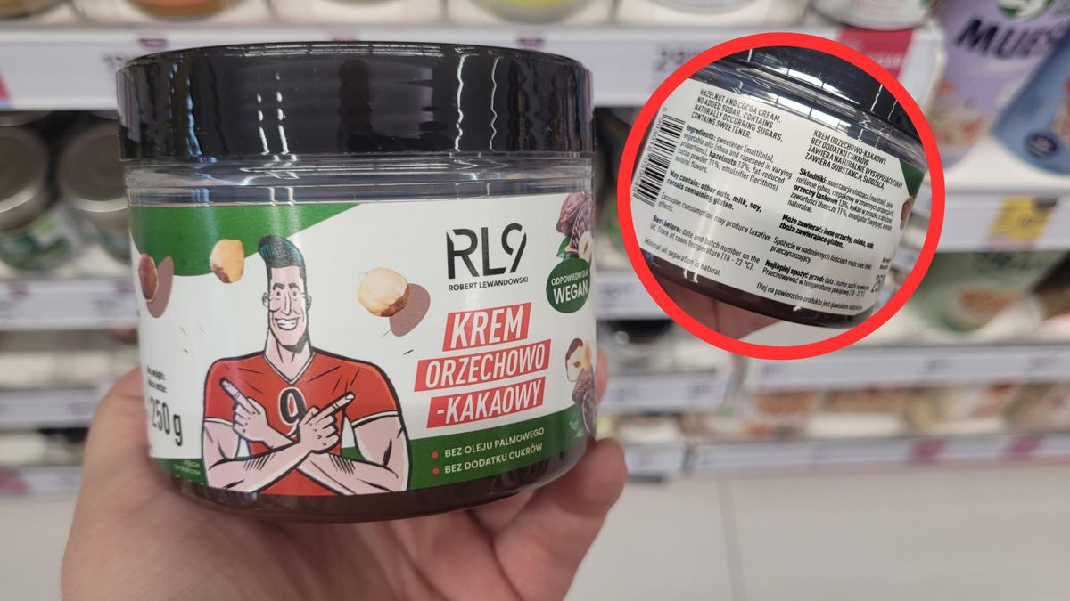 Krem orzechowo-kakaowy z wizerunkiem Roberta Lewandowskiego