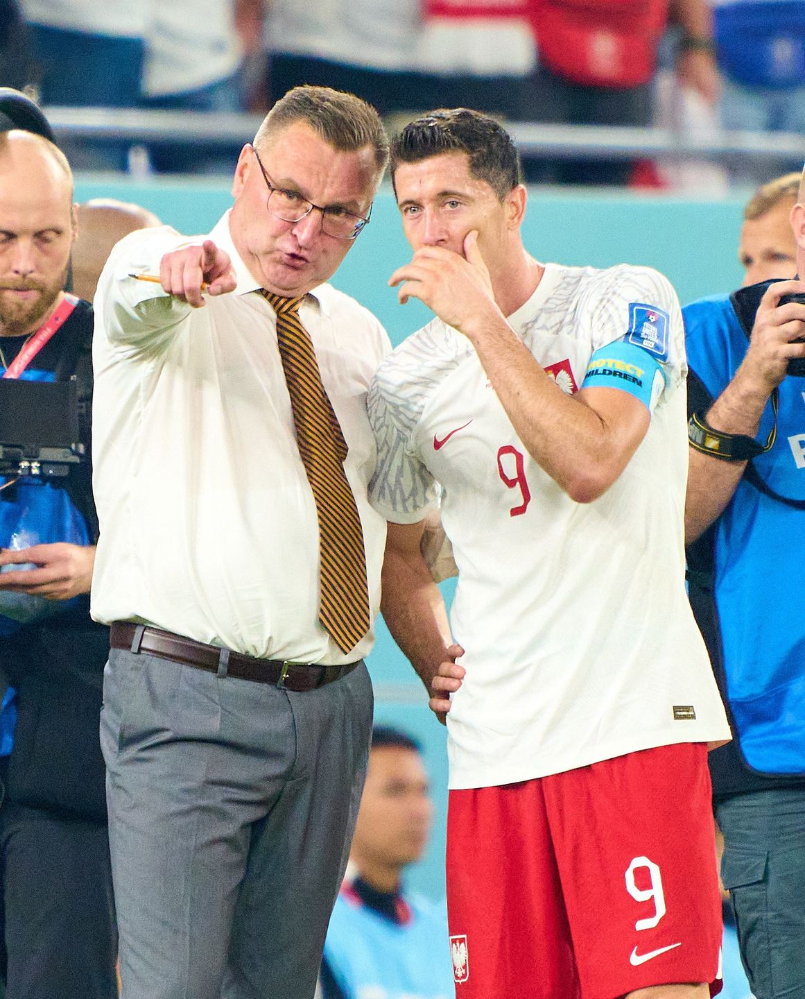 Robert Lewandowski i Czesław Michniewicz